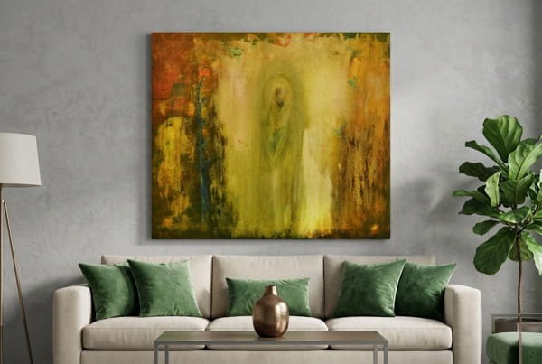 "Šviesa" - paveikslas virš sofos.